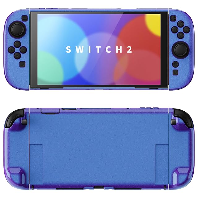 Nintendo Switch 本体 パープル　ブルー カバー付き PlayVital Nintendo Switch 2（2025）対応ハードカバー 保護ケース