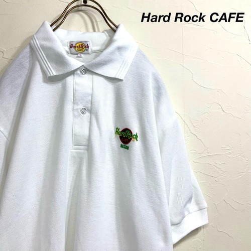 Hard Rock CAFE ハードロックカフェ 刺繍ロゴ ポロシャツ