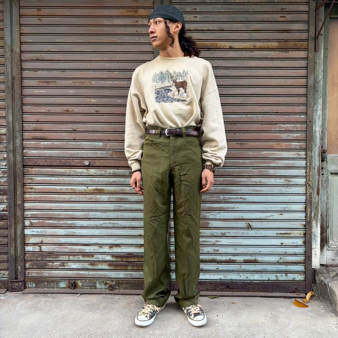 80s US Army 米軍 難燃性アラミドジーンズ ワークパンツ 官給品 W32