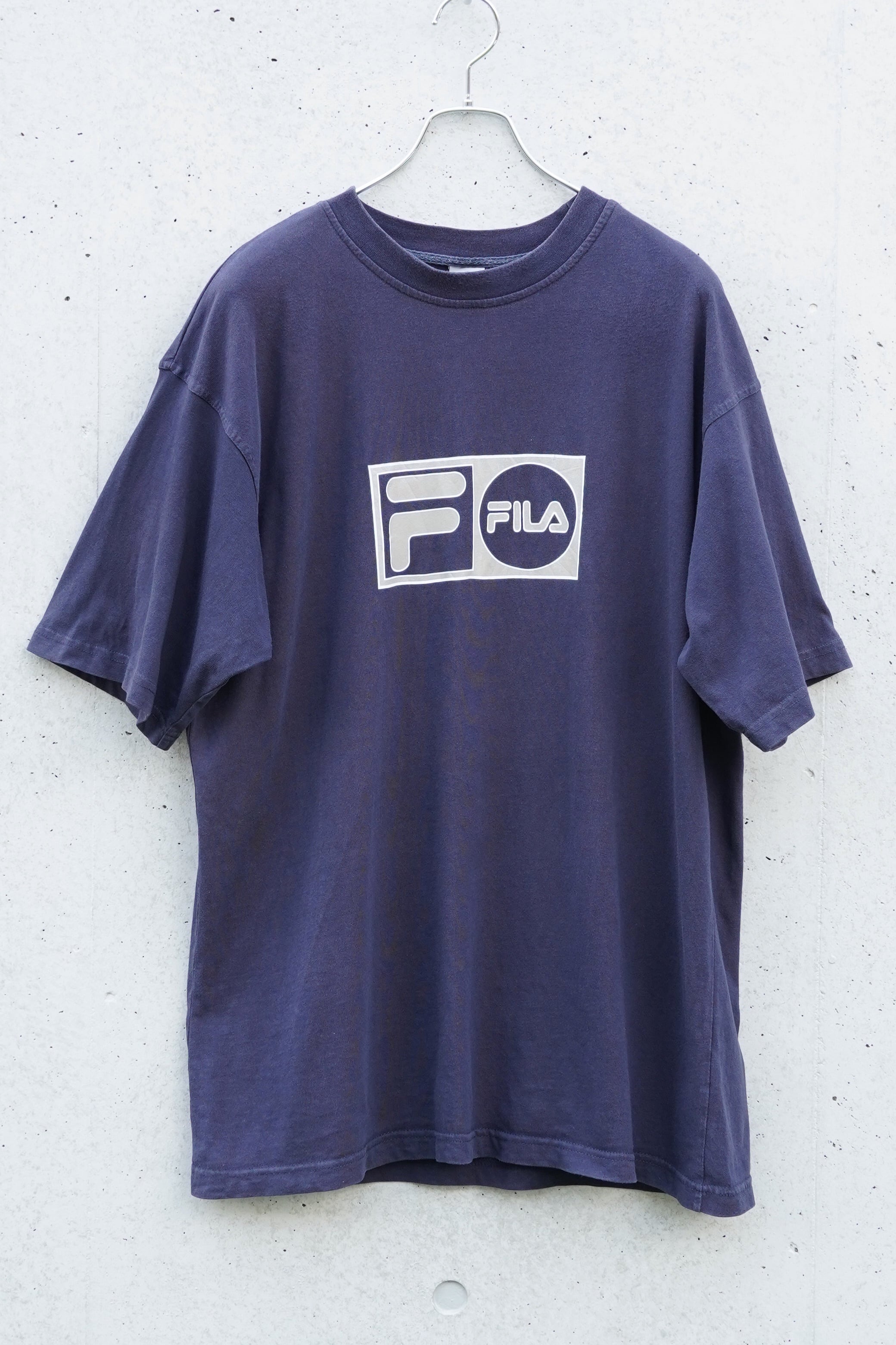 FILA 90s–00s Old Logo T-Shirt / Navy / Made in Turkey / XL