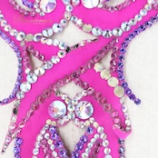 社交ダンス 衣装 ラテン ドレス ワンピース フリンジ 紫 ピンク デモ 競技 ダンス パーティ 発表会 Elegance ピンク系 パープル系 鮮やか おしゃれ ラテンダンス 衣装 レディース 競技会 発表用 ショー デモ用 ダンス衣装