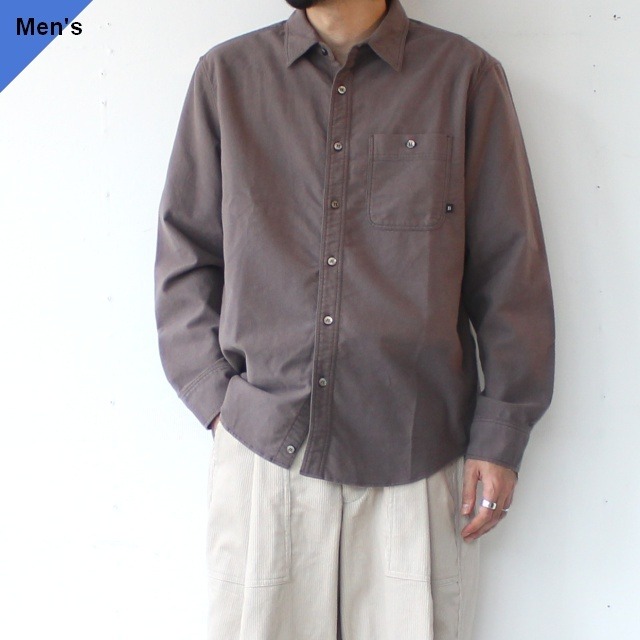 Bohemians フランネルレギュラーカラーシャツ Solid flannel L/S shirt　（Grayge）