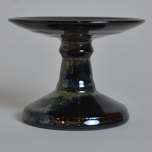 rpm /  高杯(たかつき) 平なり 黒曜〈陶器 / 食器 / お皿 / コンポート / ケーキスタンド / アクセサリー 〉