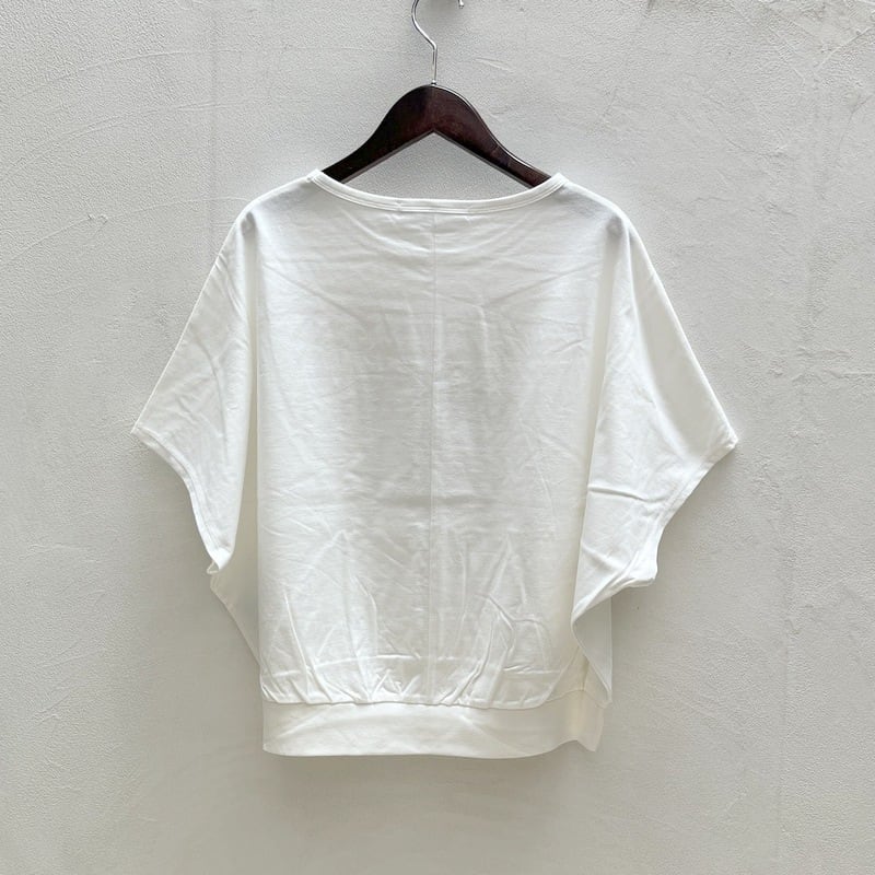QTUME /クチューム ロゴプリント ドルマンスリーブ Tシャツ 612-25216