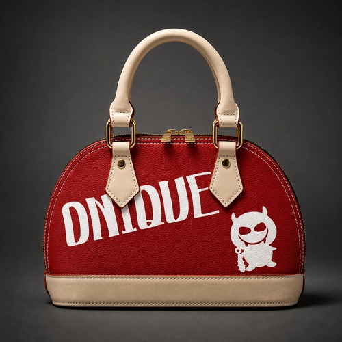 ONIQUE RED ドームハンドバッグ
