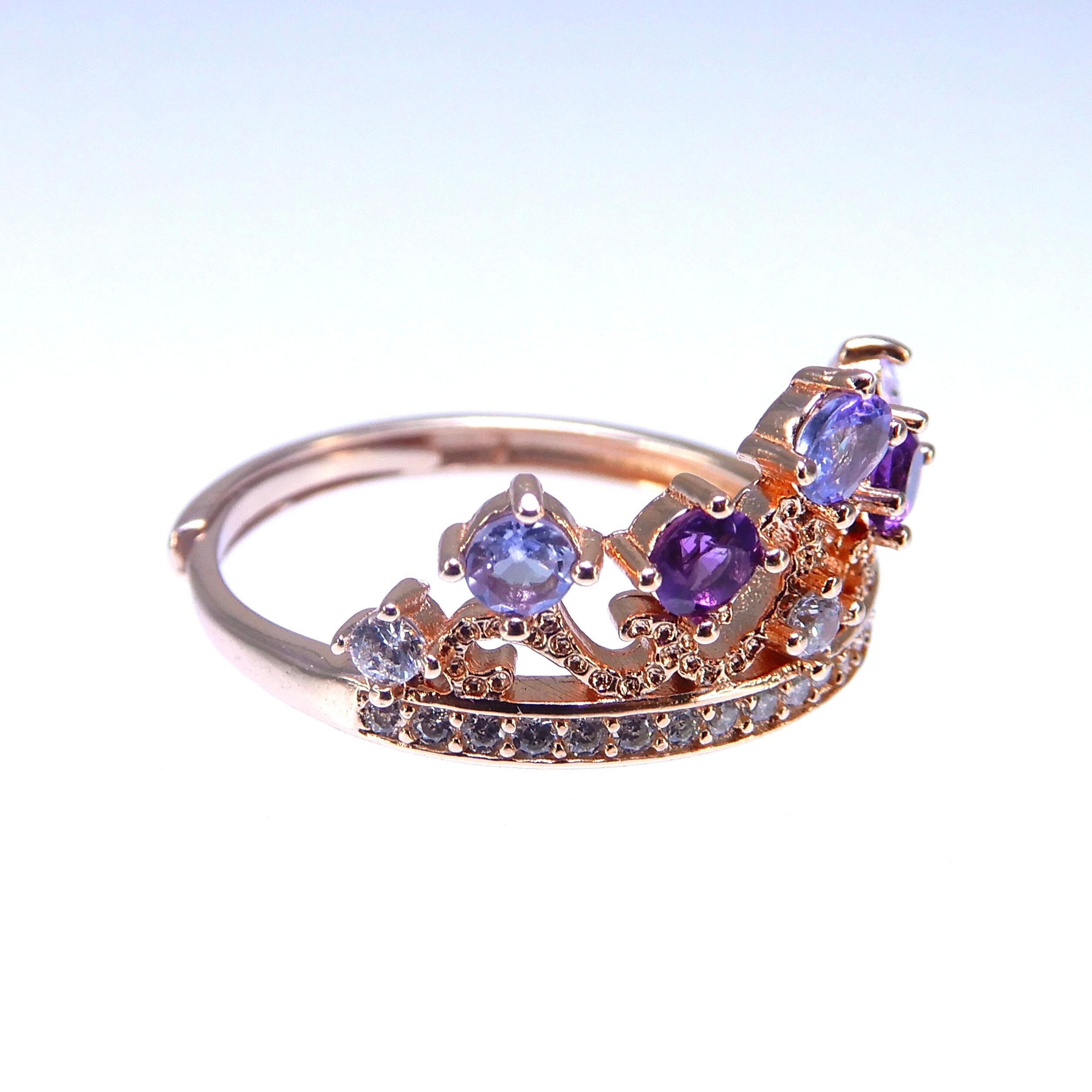 Princess Tiara Ring♦︎アメシスト・タンザナイト♦︎PGカラー《0077》