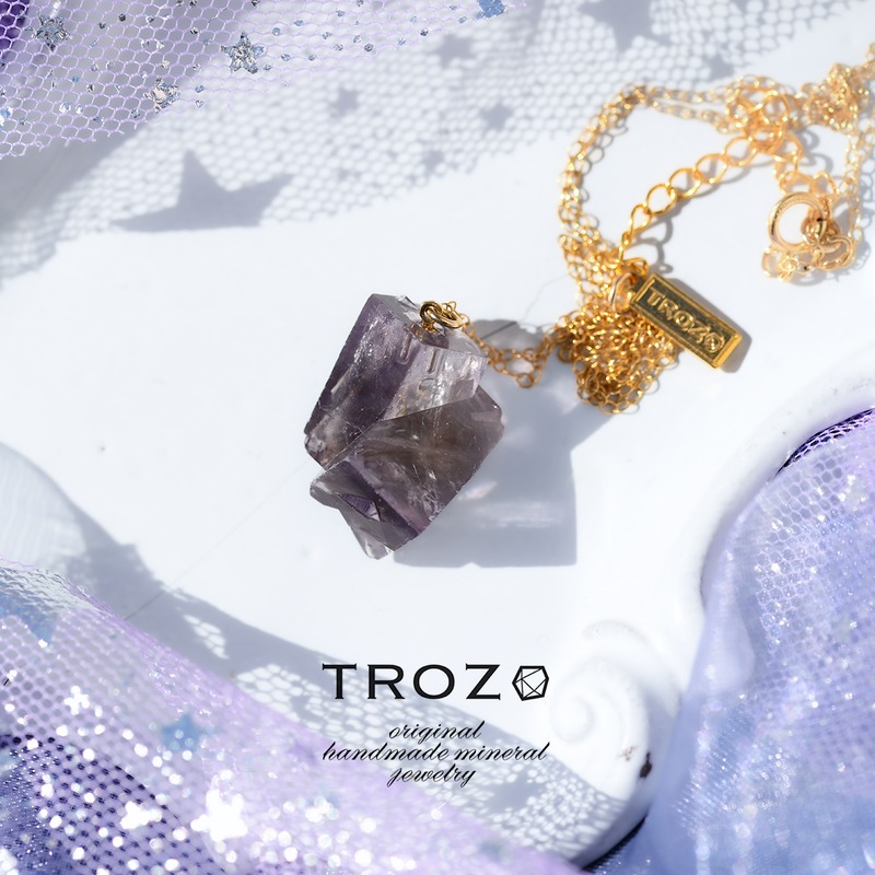 フローライト 【032 Twilight Collection】 パープルレイン フローライト 鉱物原石 14kgf ネックレス 天然石 アクセサリー (No.3442)