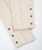 【#Re:room】COTTON TWILL HEM BUTTON TRACK PANTS［REP202］