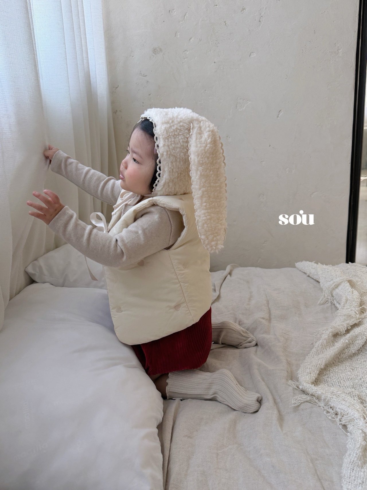SO U［取寄］embroidery padding vest 26winter