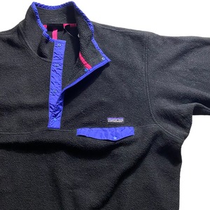 PATAGONIA black fleece pullover “Snap-T”