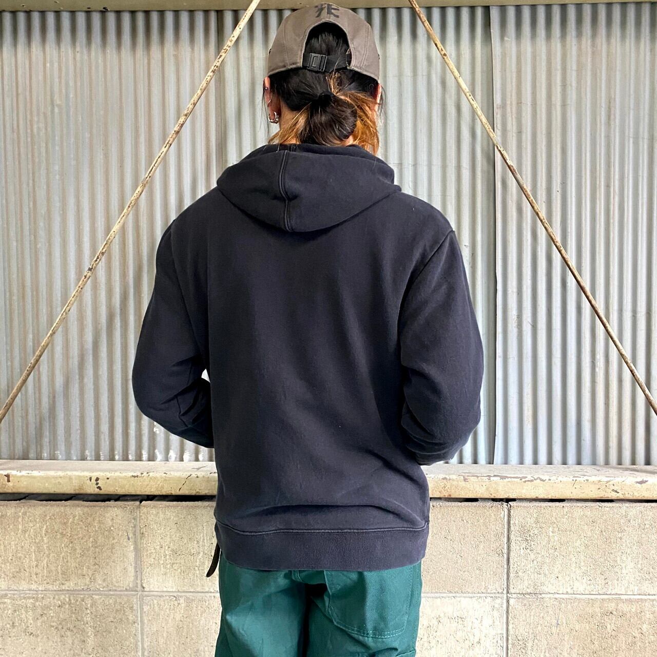 Gap ギャップ M ジップアップパーカー ステッチ入り ネイビー レディース 紺 低価格化 レディース