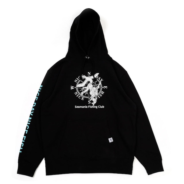 【Seamania】Fishing girl スウェットプルオーバー［BLK］