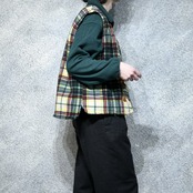 design check fleece vest