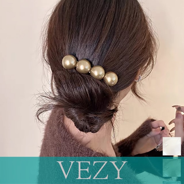 フェイクパール ヘアクリップ 大人可愛い ヘアアクセサリー きれいめ ヘアアレンジ 韓国ファッション 簡単髪留め フェミニン まとめ髪 上品 結婚式 ヘアアクセサリー  VEZY ベジー  ItemNo.【23793698】