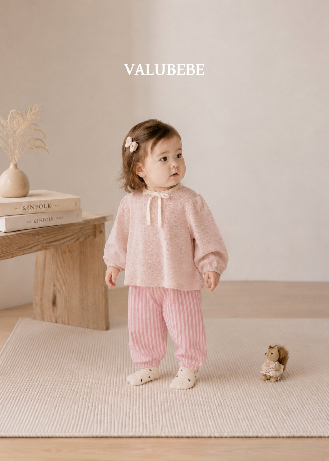 送料無料【予約】/ autumnエンボパンツ（ストライプ） /valubebe