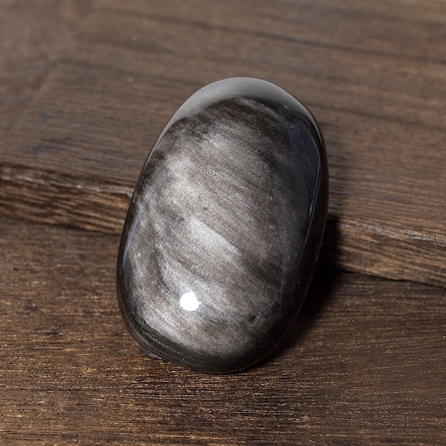 【一点物】シルバーオブシディアンの握り石No.6