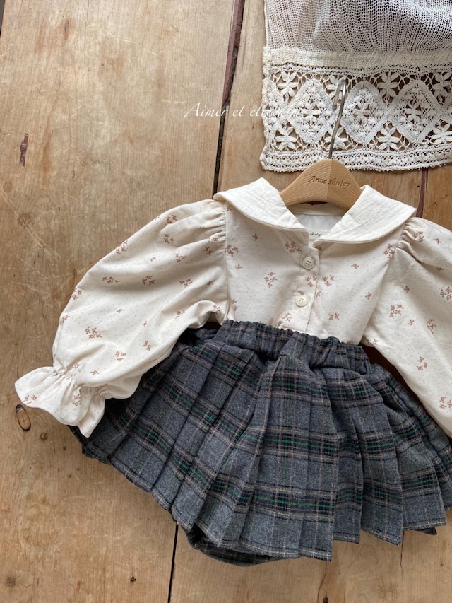 ラスト1 beigeS【即納】<Anne shirley>  Bell pleated skirt bloomer