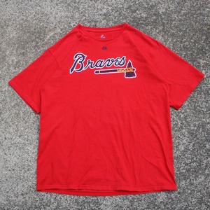【XLサイズ】Majestic MLBオフィシャル アトランタ ブレーブス マッキャン 16 古着 Tシャツ