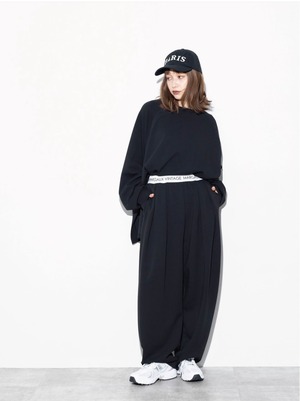 margauxマルゴー　セットアップウエストロゴパンツ