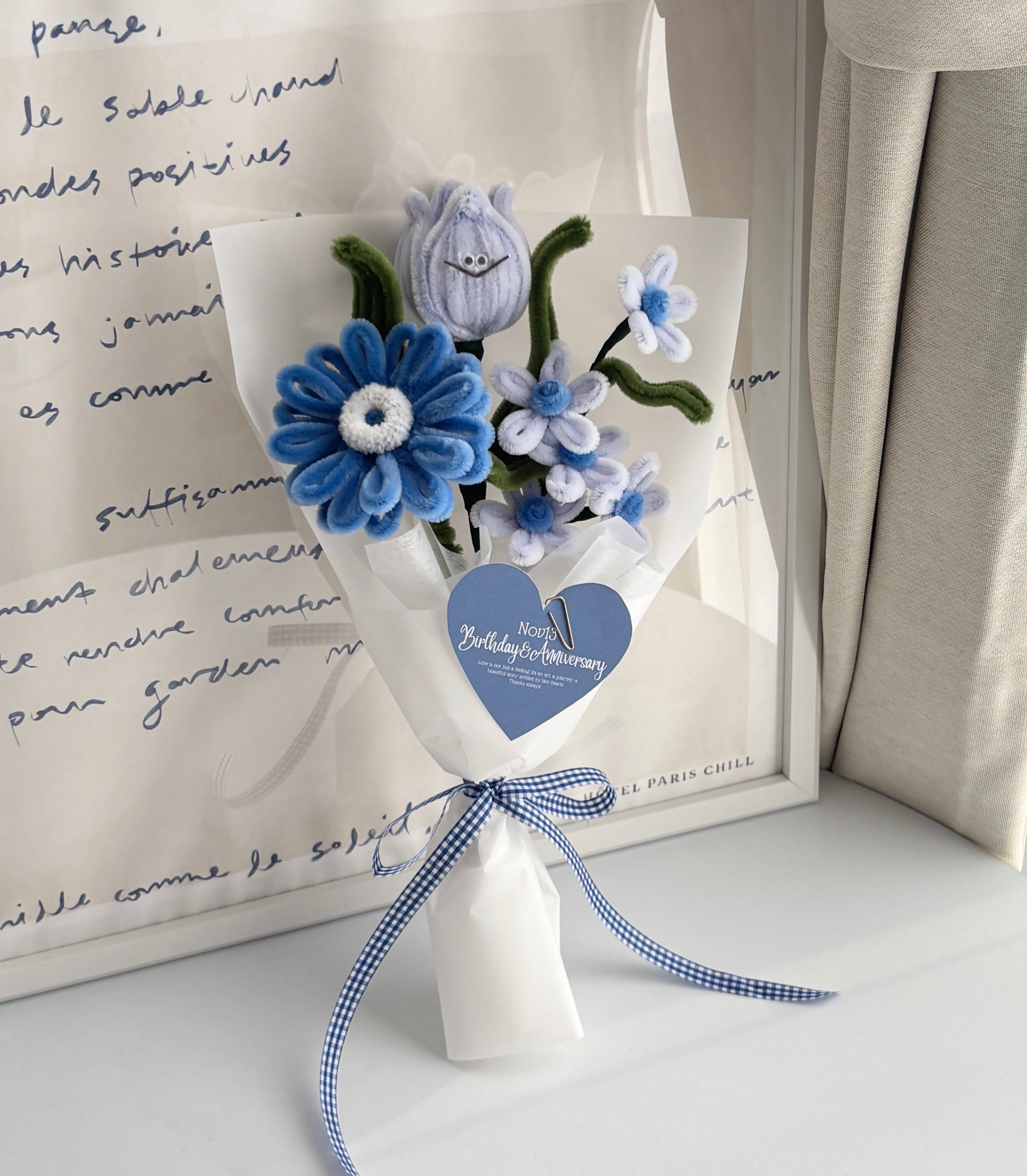 beige bouquet【モールフラワー6本】 | Pay ID