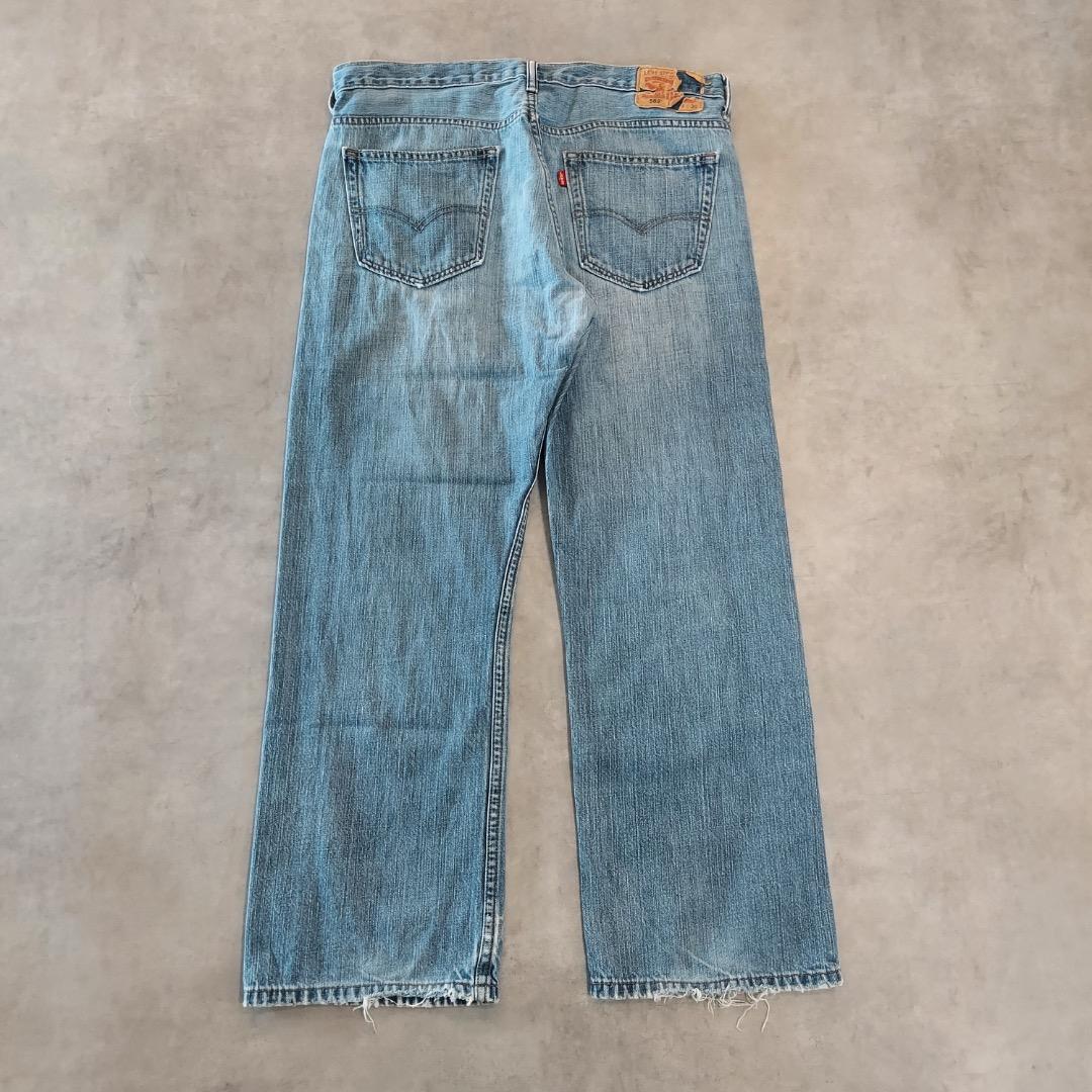 リーバイス569 Levis W34 ワイド バギー 青 古着 ヒゲ 21706 