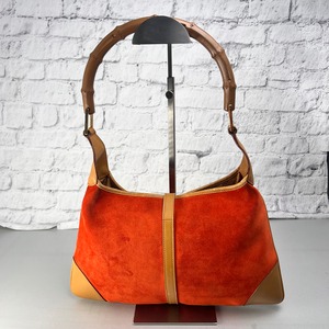 GUCCI グッチ バンブー ジャッキー ハンドバッグ オレンジ A-14306