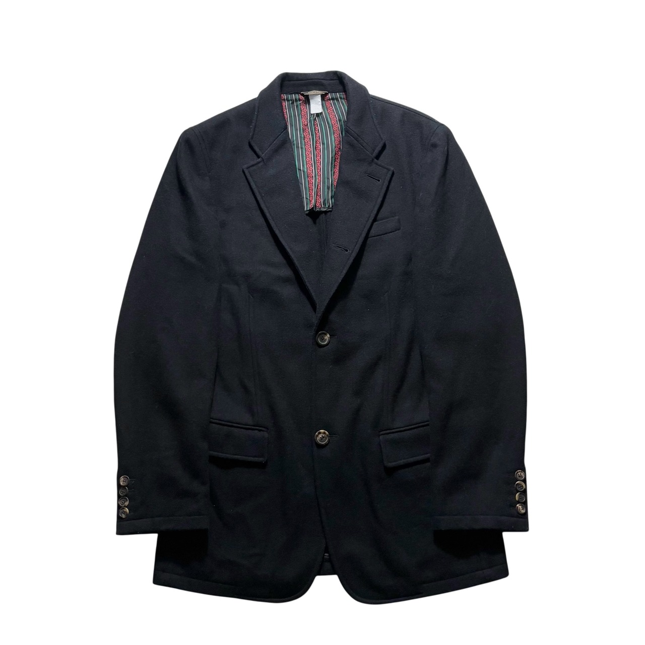 VERSACE black melton tailored jacket