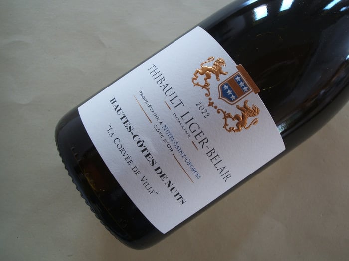 ブルゴーニュ オート・コート・ド・ニュイ 赤 ラ・コルヴェ・ド・ヴィリー 2022年 ティボー・リジェ・ベレール