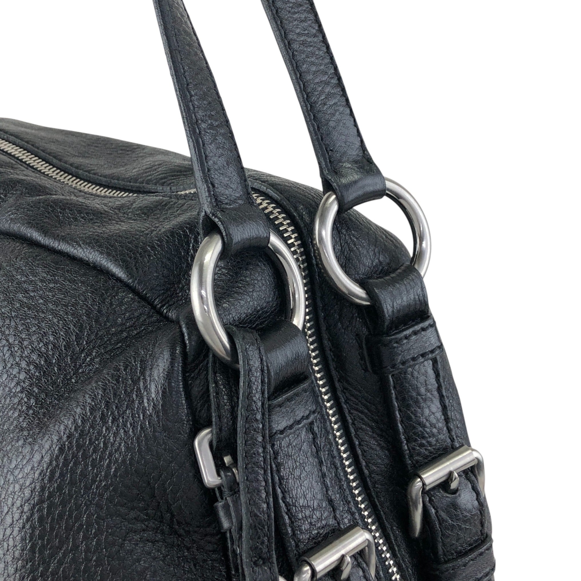 PRADA プラダ ショルダーバッグ ブラック ロゴ レザー vintage