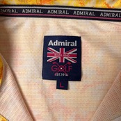 Admiral アドミラル ゴルフ 総柄 ドライ ノースリーブ ポロシャツ L/オレンジ