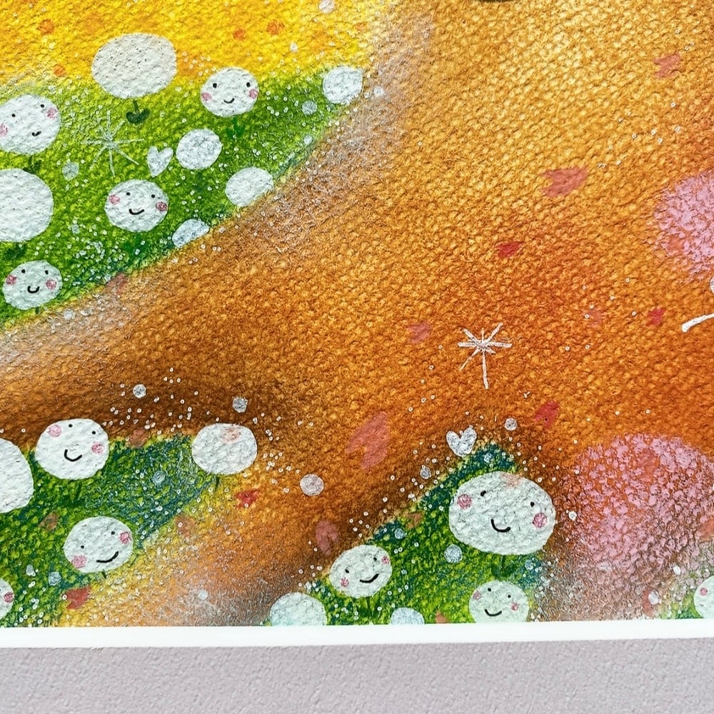 シマエナガと優しい木＊＊＊ホスピタルアート かわいい絵 桜の木