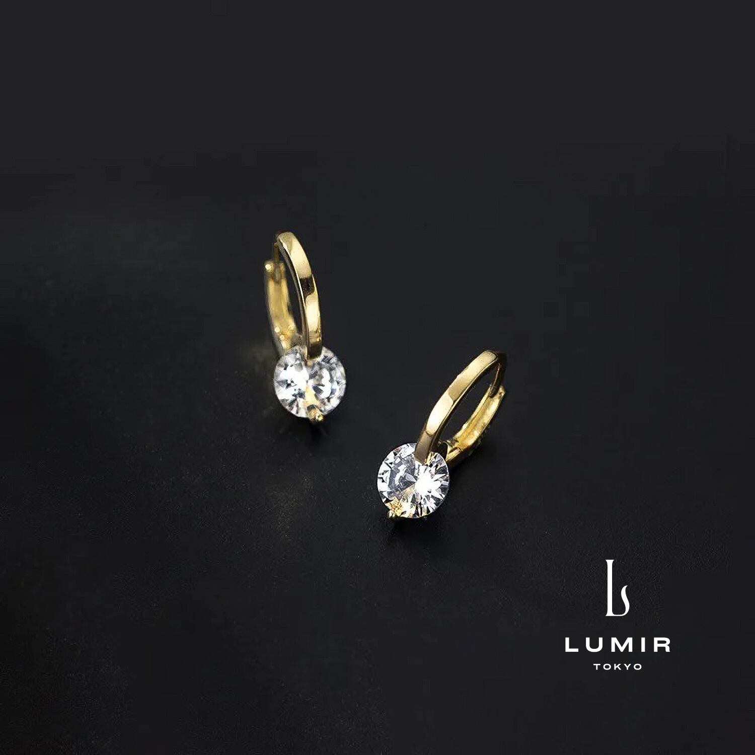 リュクスドロップフープピアス | Lumir（ルミール）| 金属アレルギー