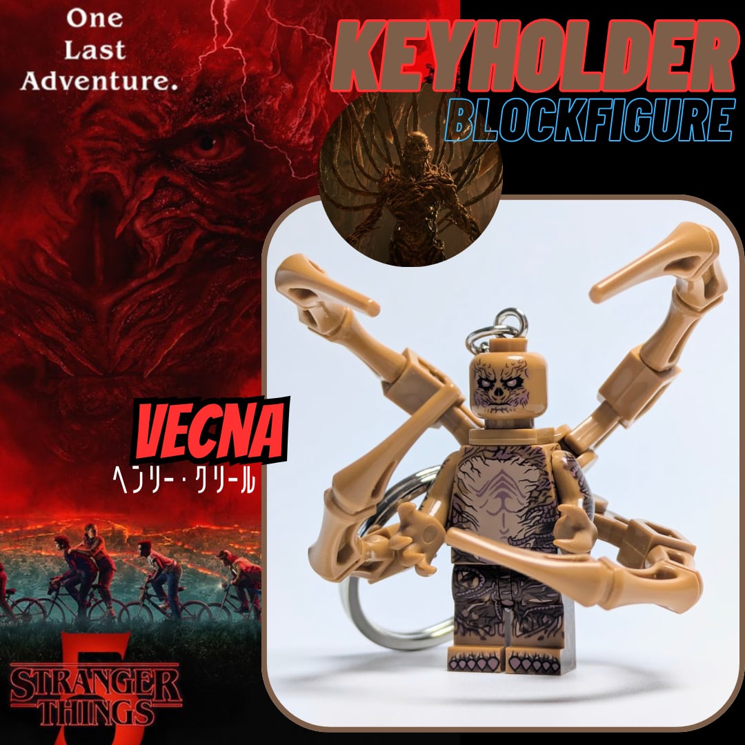 ★ブロックフィギュアキーホルダー★【 Stranger Things / ストレンジャーシングス 】 ヴェクナ / ヘンリー・クリール / ワン / ミスター・ワッツィット 〚アメリカン雑貨 アメトイ〛