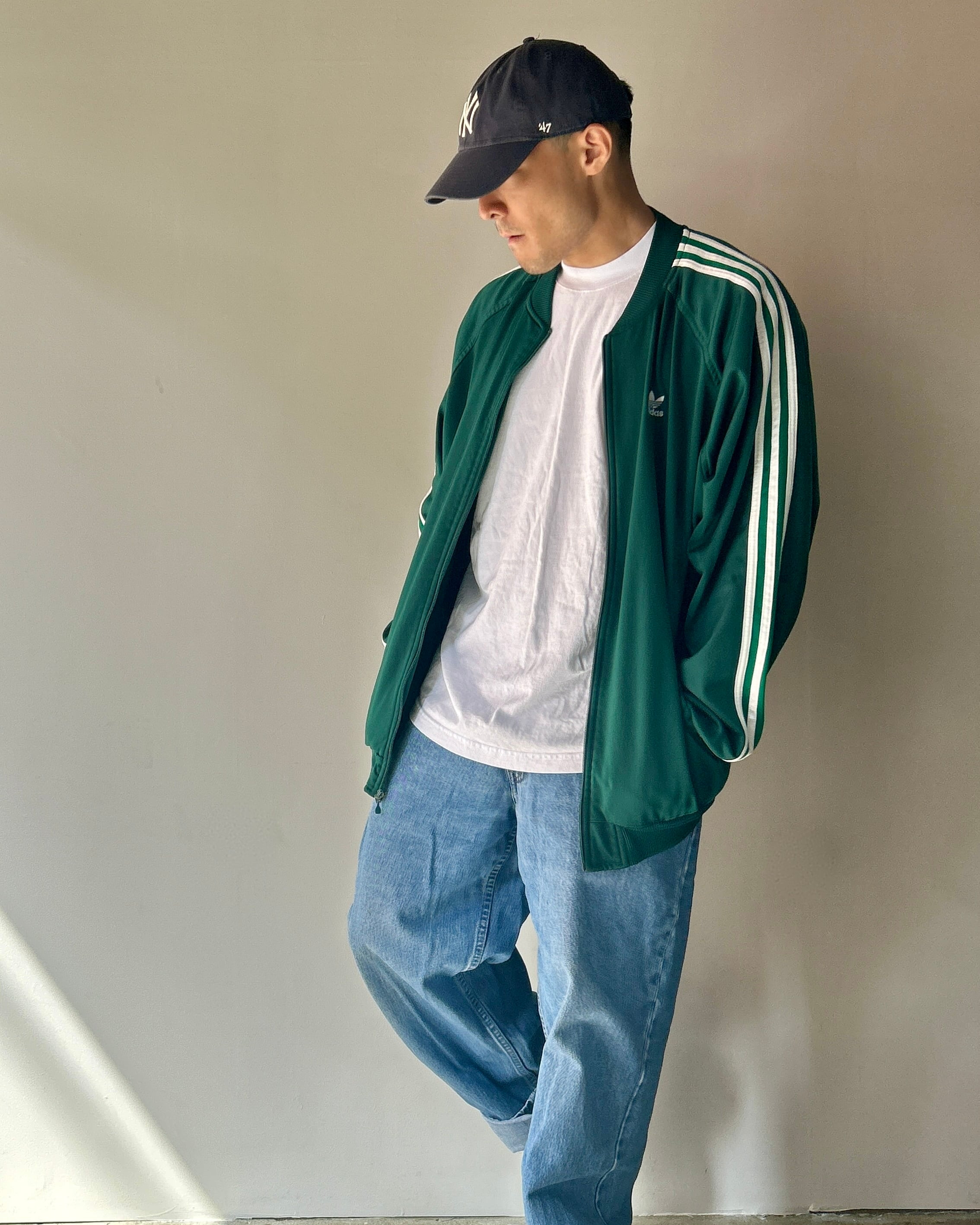 adidas トラックジャケット グリーン 緑色 XL