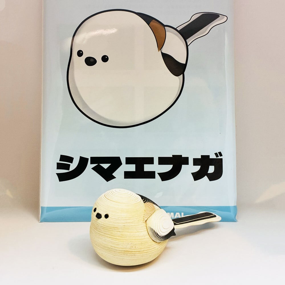 やまつみ北海道アニマル　シマエナガ / 紙小物 / やまつみ工房