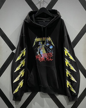 【X VINTAGE】“METALLICA” “…And Justice for All” Graphic Print Loose Pullover Hoodie