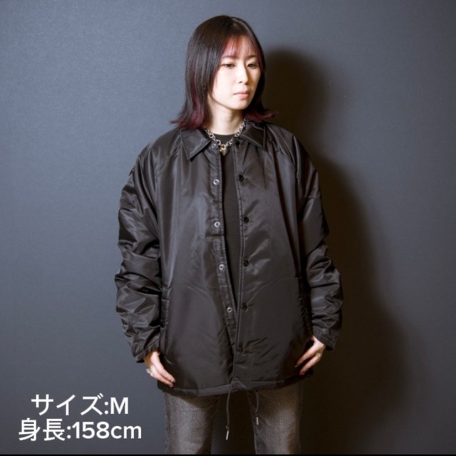 図柄ロゴコーチジャケット(ボア裏地付き)