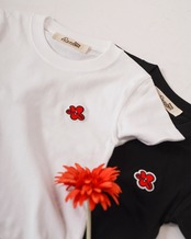 【mini】FLOWER ICON WAPPEN T-SHIRTS for Kids［RKC013］
