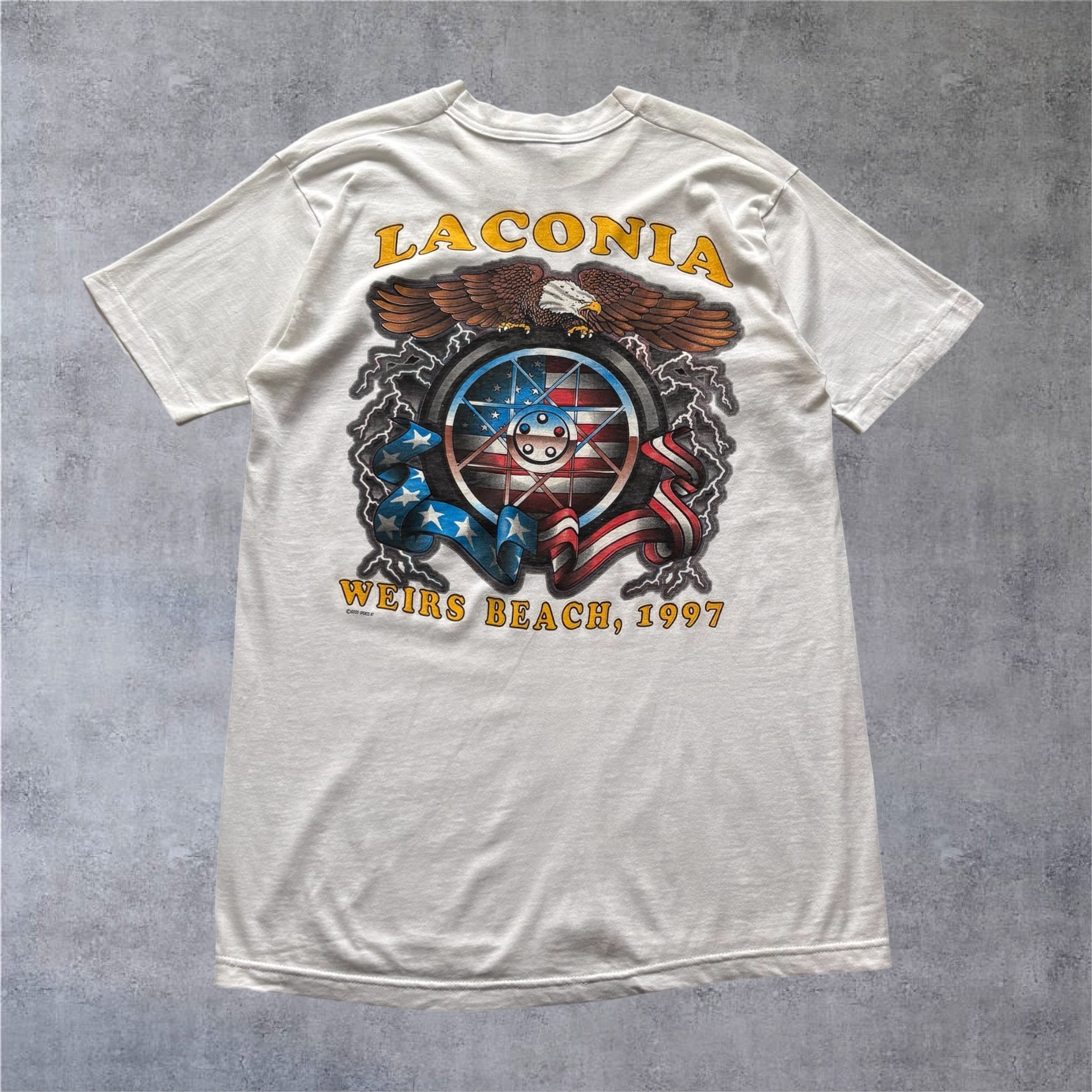 80年代 Op オーシャンパシフィック ロゴプリントTシャツ メンズL 古着