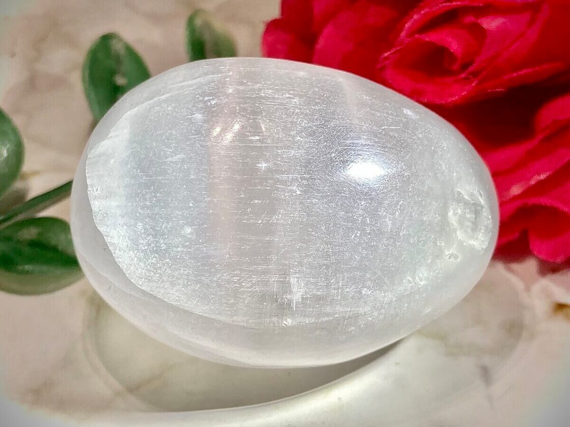 天然石 石膏 のけぞり 水晶 花
