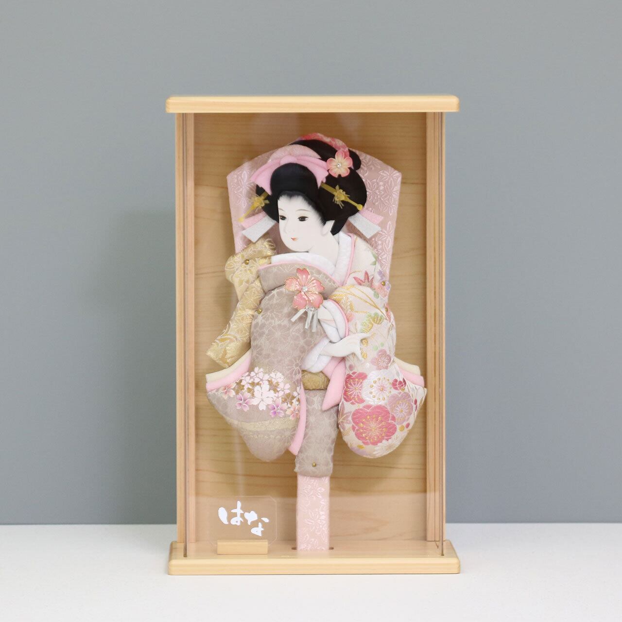 【美月 振袖羽子板 10号】 羽子板飾り アクリルケース飾り 羽子板|檜|花柄|和モダン|コンパクト