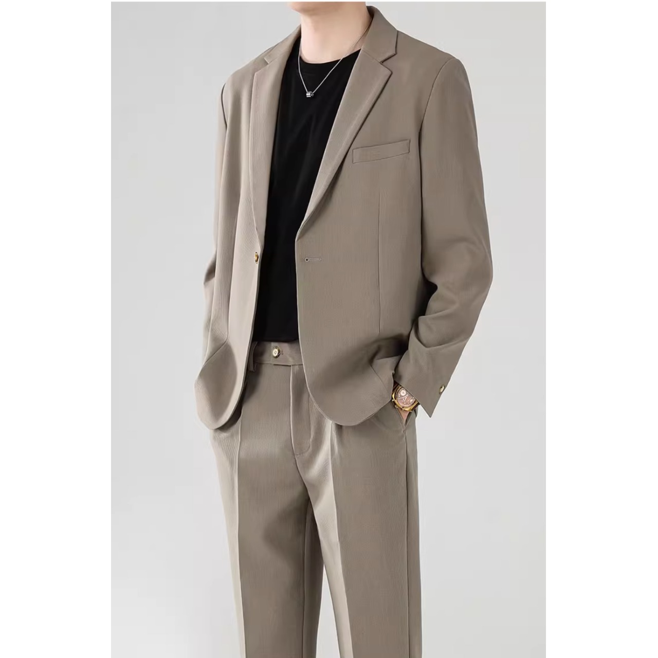 テーラードジャケット ストレートパンツ セットアップ af0365