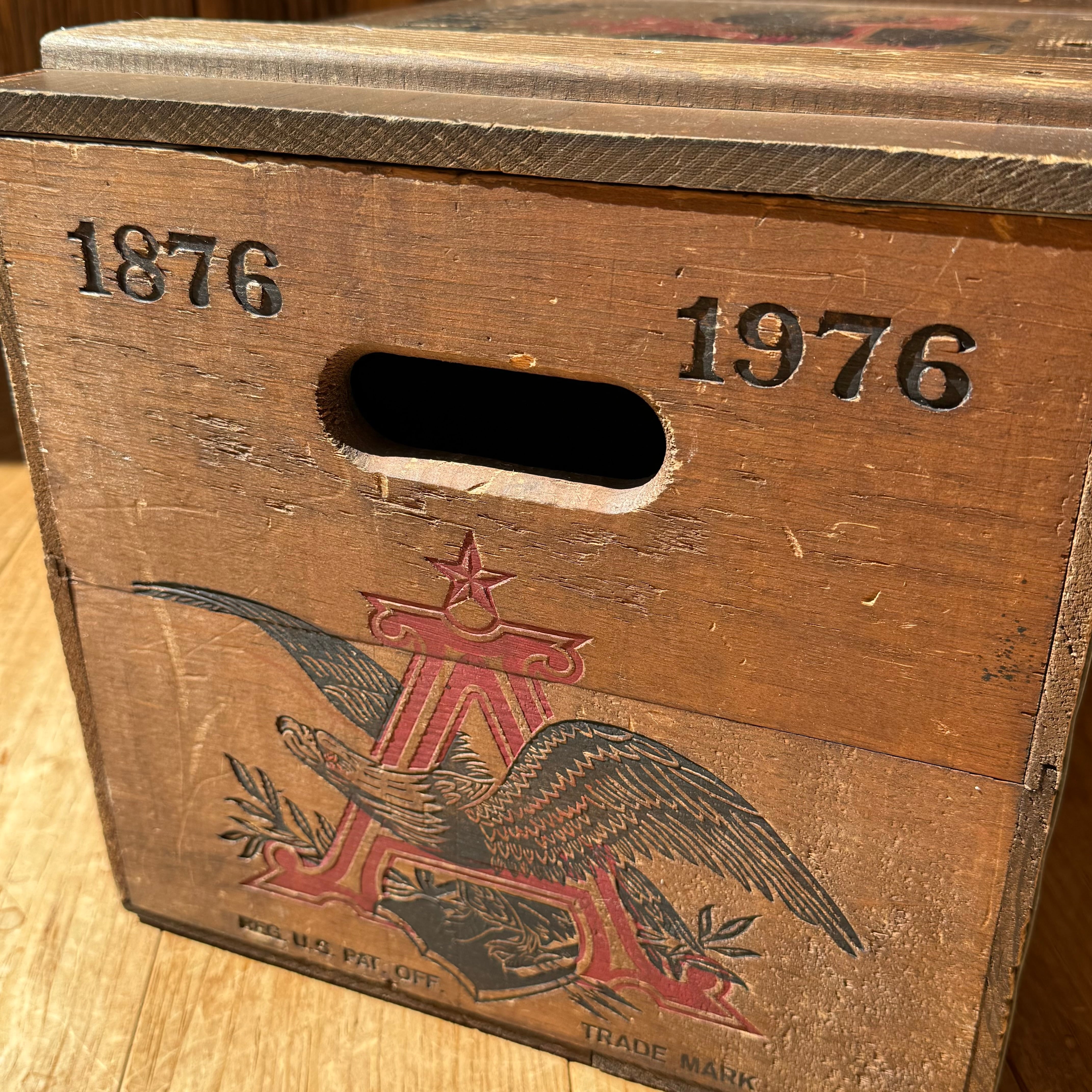 Vintage BUDWEISER Wood Box 木箱 バドワイザー 収納 ディスプレイ
