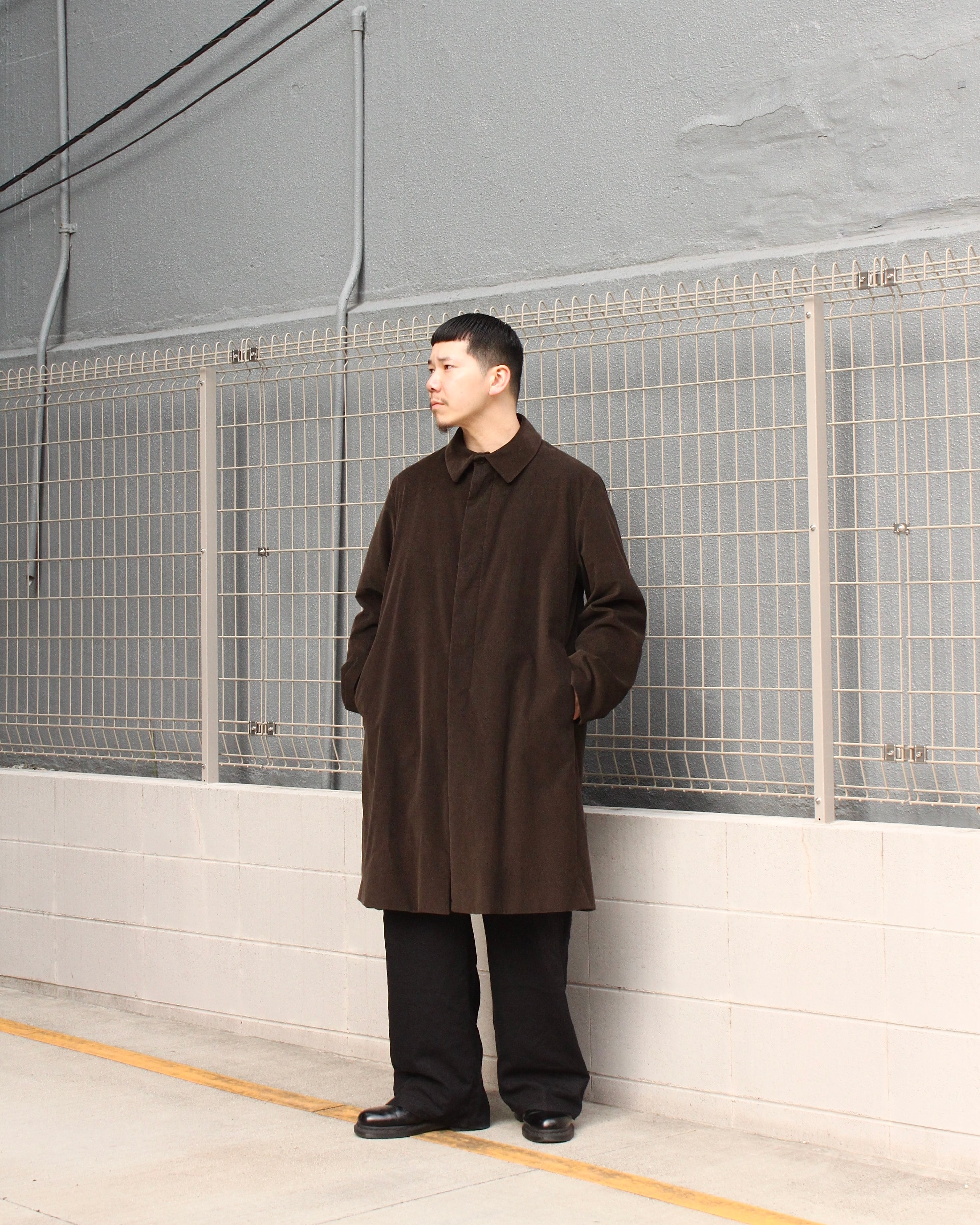 GIORGIO ARMANI "Loro Piana. STORM SYSTEM Fabric" Corduroy Long Coat ITALY製