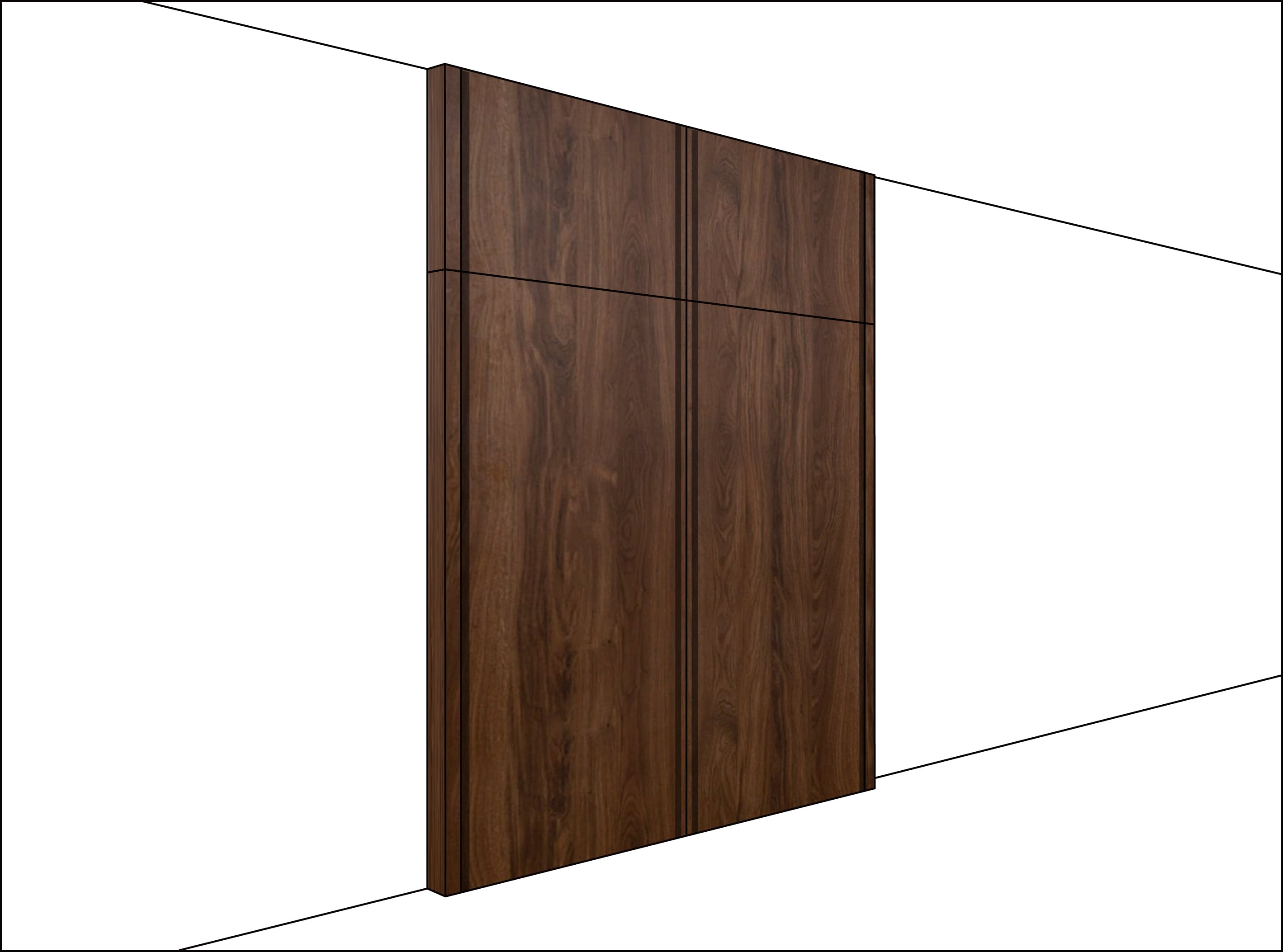 クローゼットパネル・木目・W1400タイプ(W700×2+W138)×H2400(mm)COS-WICPA0724×2