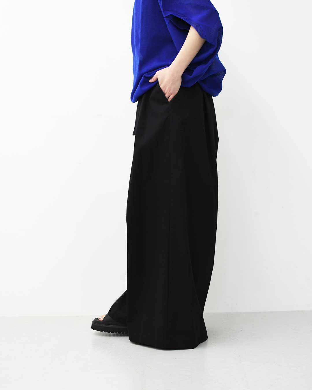 mizuiro ind [ミズイロ インド] wide chino PT with belt [2-260097