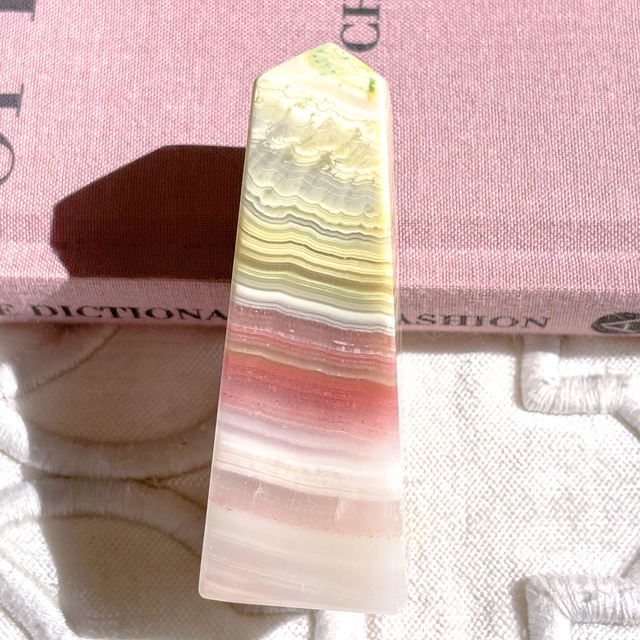 Pink Banded Calcite Point 3 ✧ ピンクバンデッドカルサイト