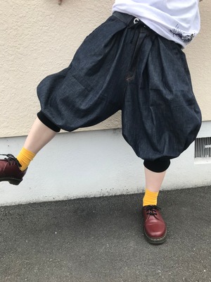 UNFINISHEDデニムカボチャパンツL〜XL