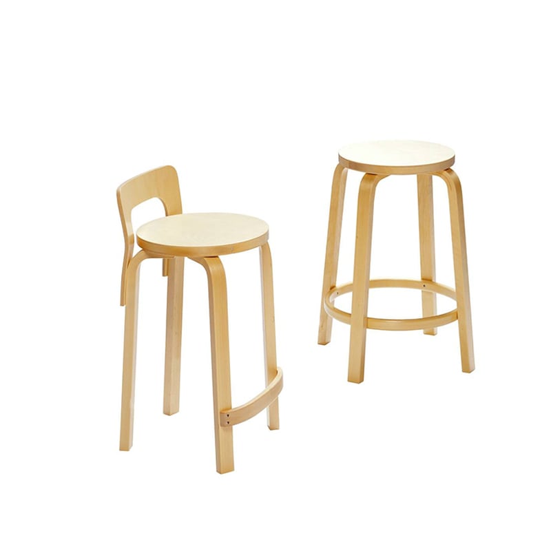 バースツール 64 ブラックリノリウム H75［ アルテック ］ | REAL