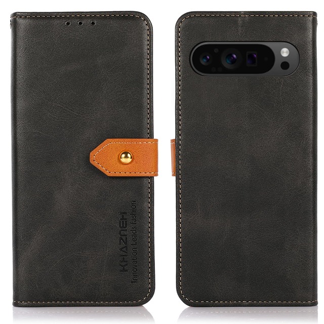 FOR Google Pixel 11/11 Pro ケース 手帳型 For グーグル ピクセル11 プロ カバー 財布型 高級PUレザー 耐衝撃 マグネット式ボタン スピーカーホール付き カード収納 大容量 3枚 横置きスタンド機能 ストラップホール有り 耐摩擦 Ayakumo ブラック